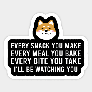 Snuggle Scent Shiba Love, Tee Every Meal You Bake Furry Aficionados Sticker
